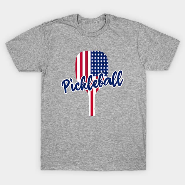 Pickleball Paddles American Flag T-Shirt by Shifa Annisa